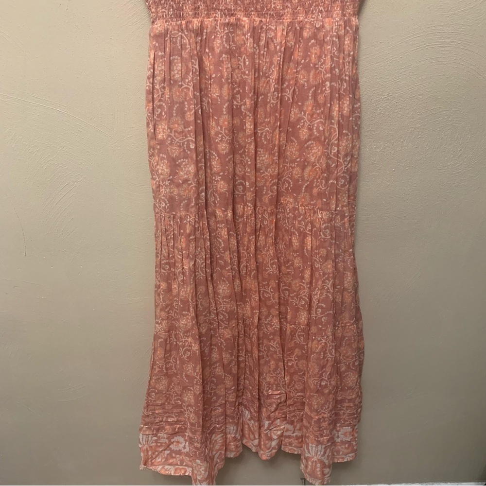 Cleobella Rita Ankle Dress Pink Tan Size Medium - Picture 8 of 10